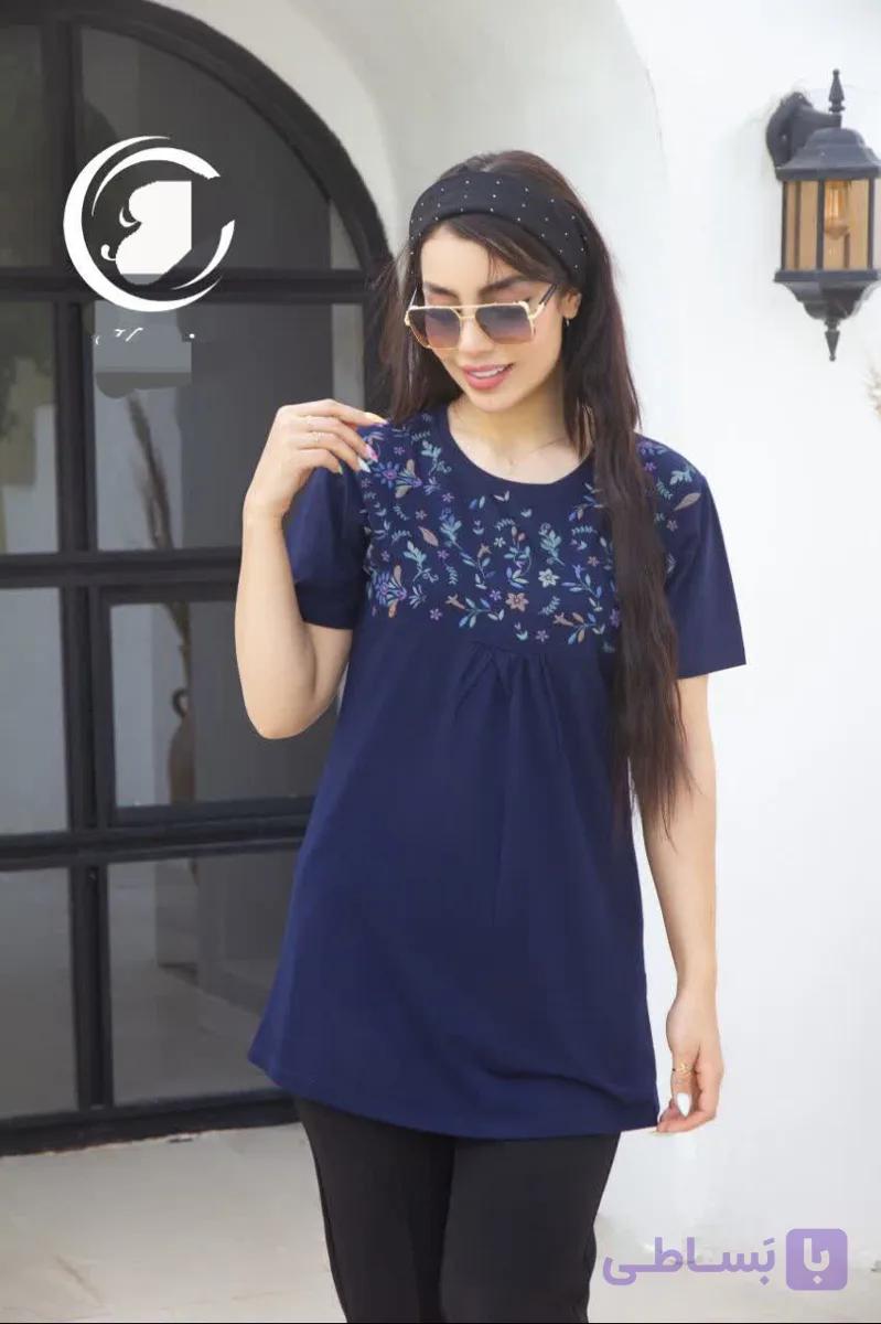 عمده تیشرت زنانه گلدار — تصویر 1