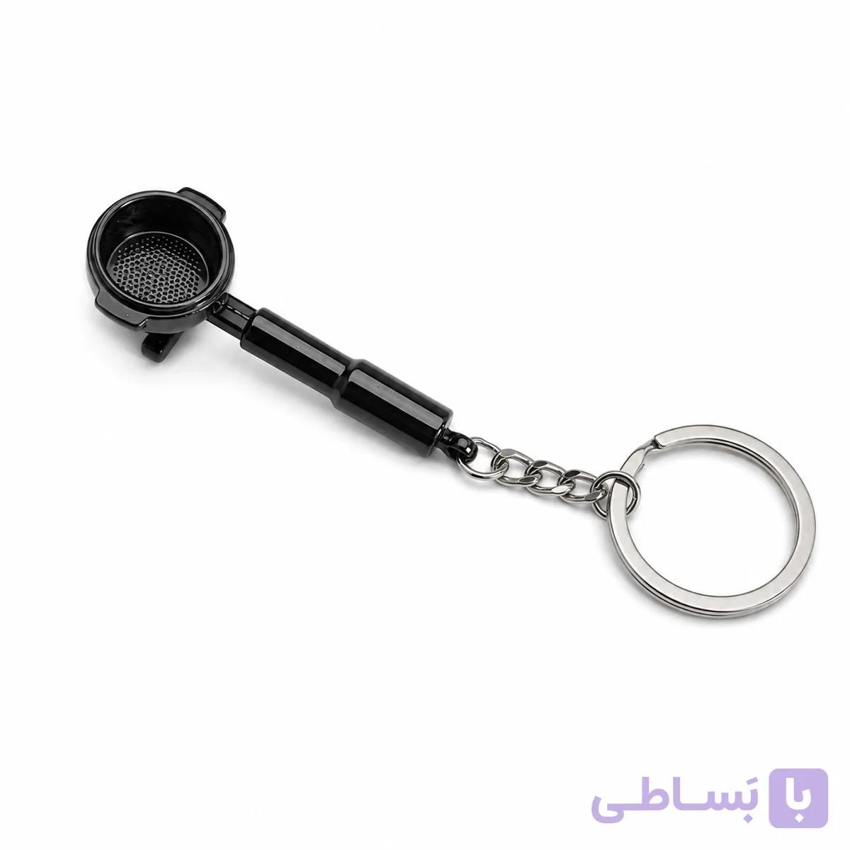 جاکلیدی (جاسوئیچی) طرح پورتافیلتر 1 مشکی — تصویر 1