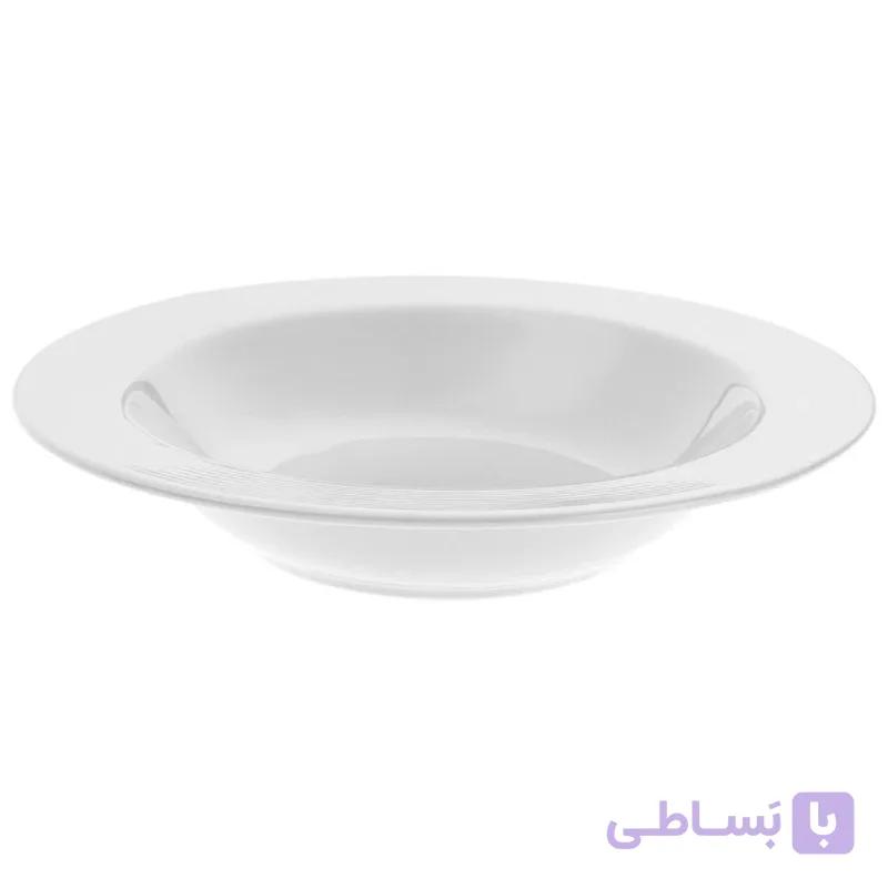 بشقاب گود چینی وان کافی سفید 3 عددی — تصویر 1
