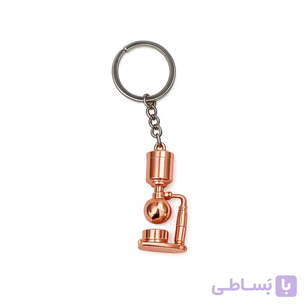 جاکلیدی (جاسوئیچی) طرح سایفون قهوه رزگلد — تصویر 1