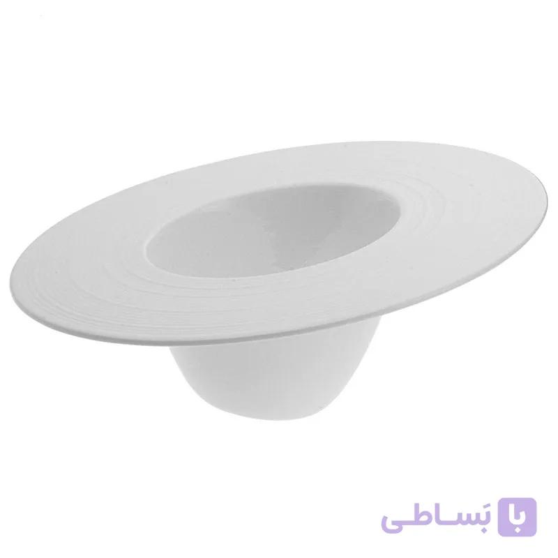 بشقاب سرو پاستا وان کافی (کاسه سیگنیچر بن چاینا) سفید 3 عددی — تصویر 1