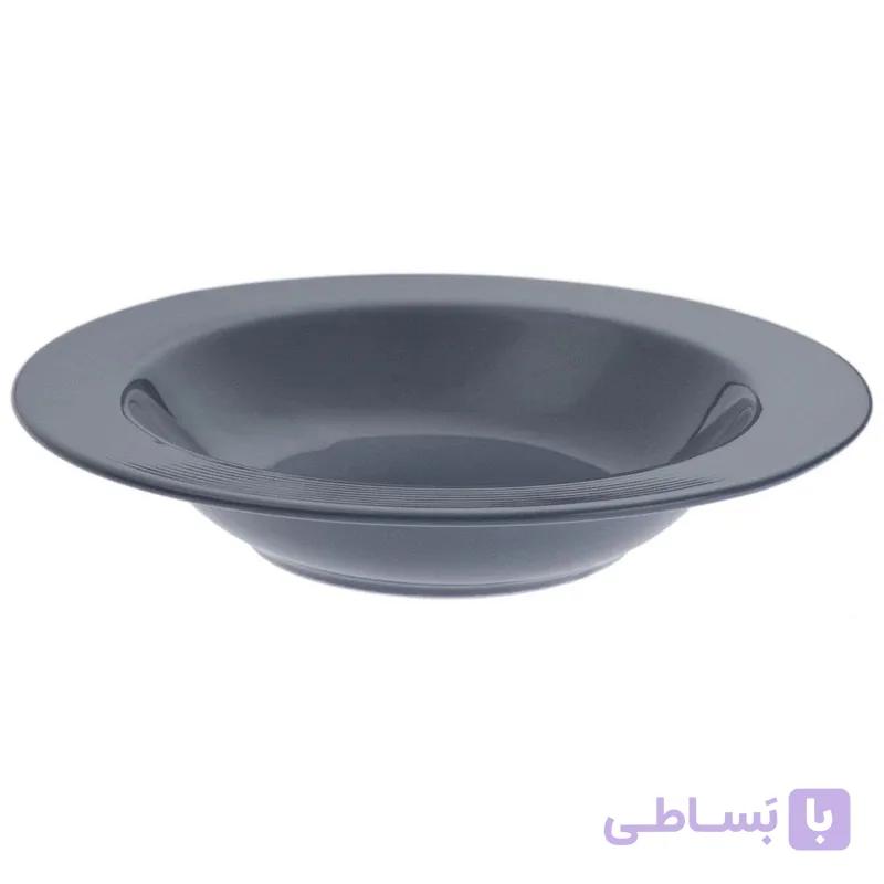 بشقاب گود چینی وان کافی خاکستری 3 عددی — تصویر 1