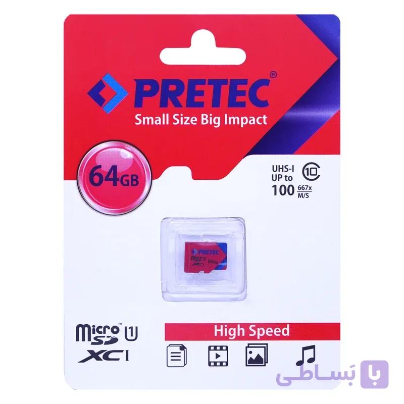 کارت حافظه مموری 64گیگ پریتک PRETEC
