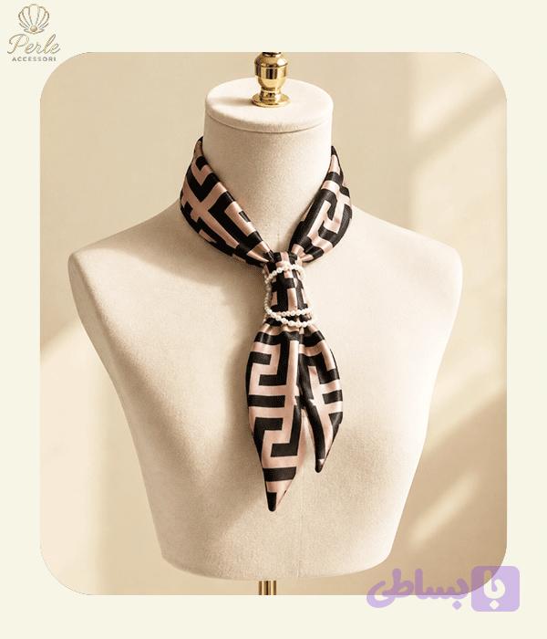 دستمال گردن زنانه مرواریدی طرح فندی