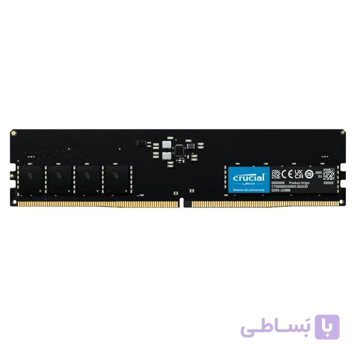 رم کامپیوتر DDR5 تک کاناله 4800 مگاهرتز CL40 کروشیال ظرفیت 16 گیگابایت