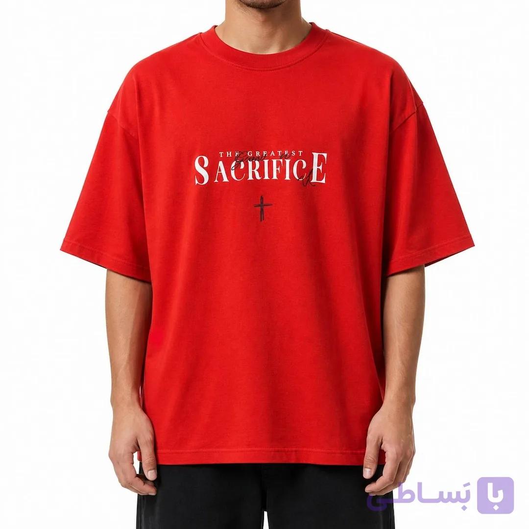 تیشرت مردانه طرح SacrificE نارنجی کد MW201 — تصویر 1
