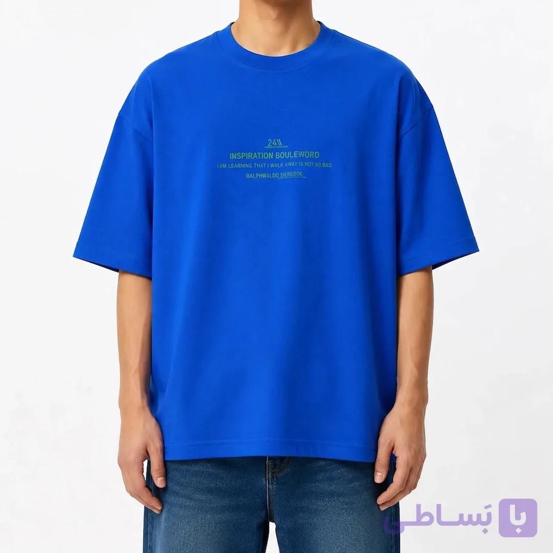 تی شرت مردانه inspiration آبی کد MTMP101 — تصویر 1