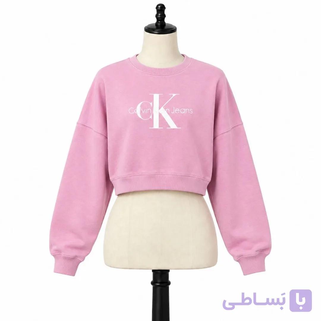 کراپ دورس زنانه صورتی طرح CK