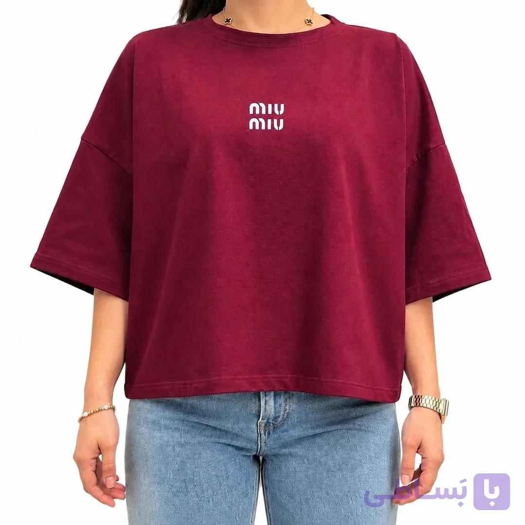تی شرت زنانه زرد miumiu کد MWT100