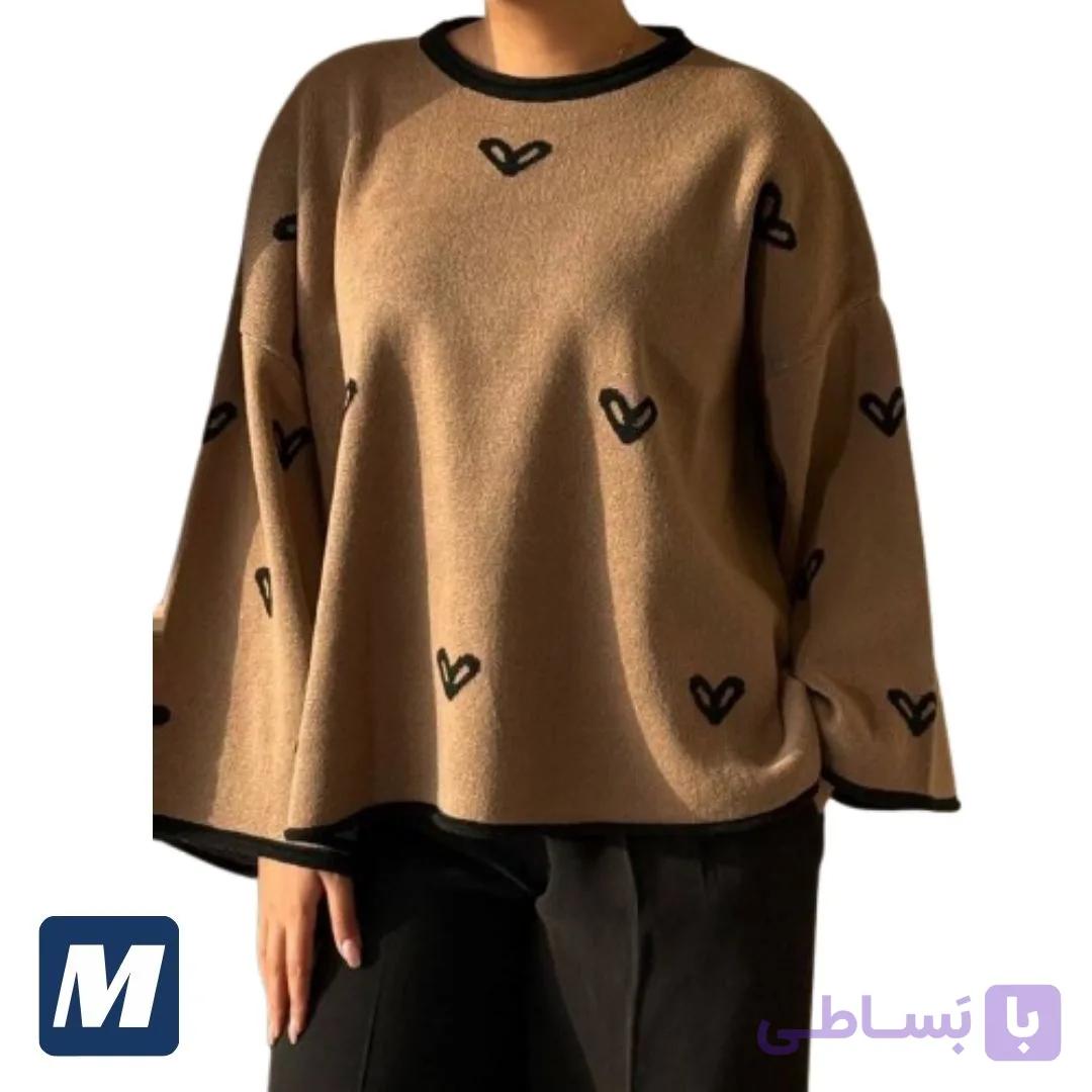 بافت زنانه کرم طرح قلب کد MWD100