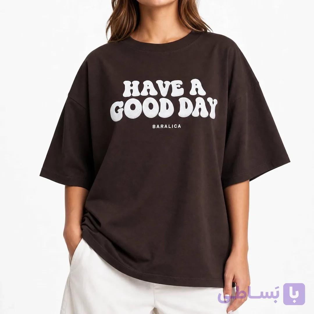 تی شرت زنانه GOOD DAY سرمه‌ای