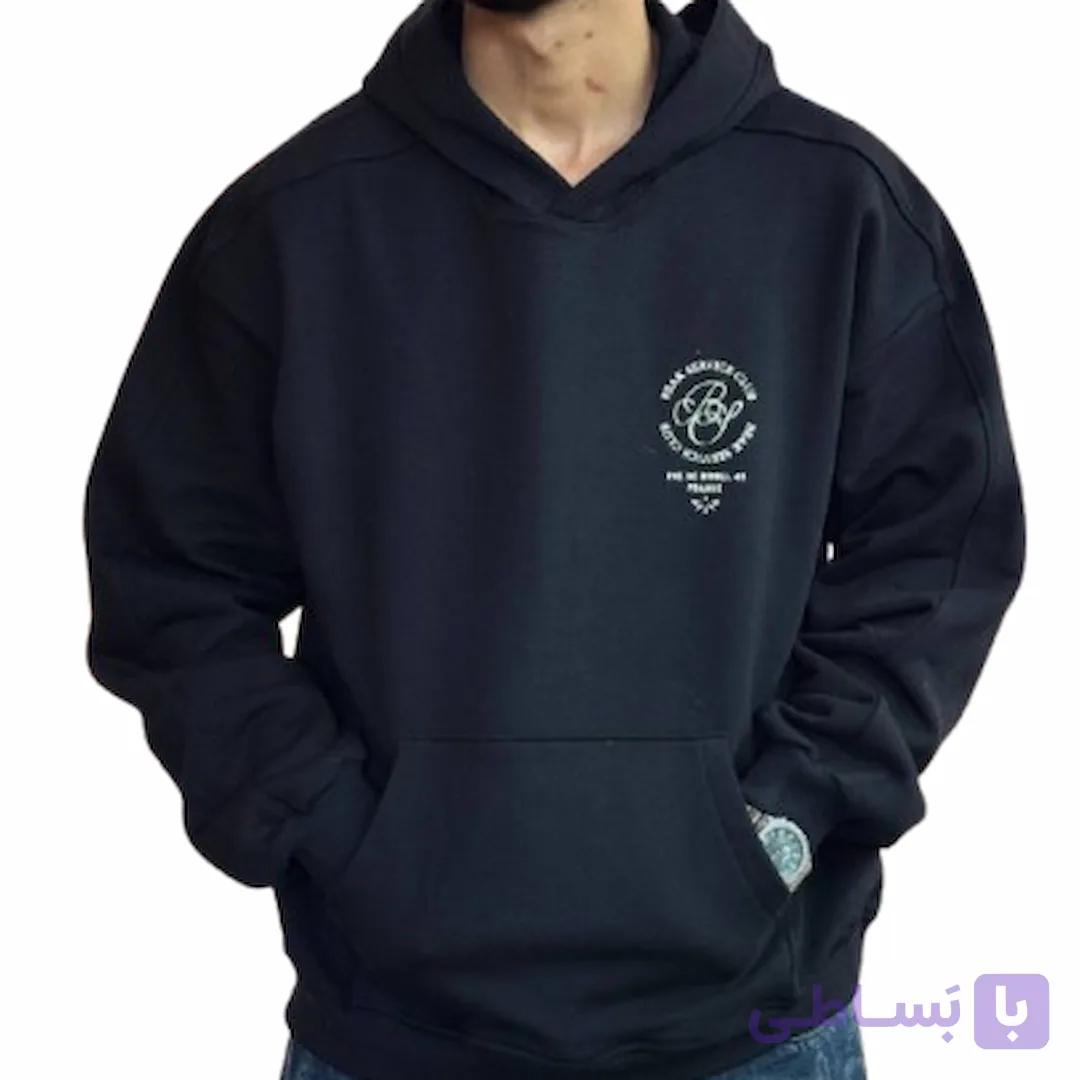 هودی مردانه مشکی BEAK SERVICE CLUB کد HM856 — تصویر 1