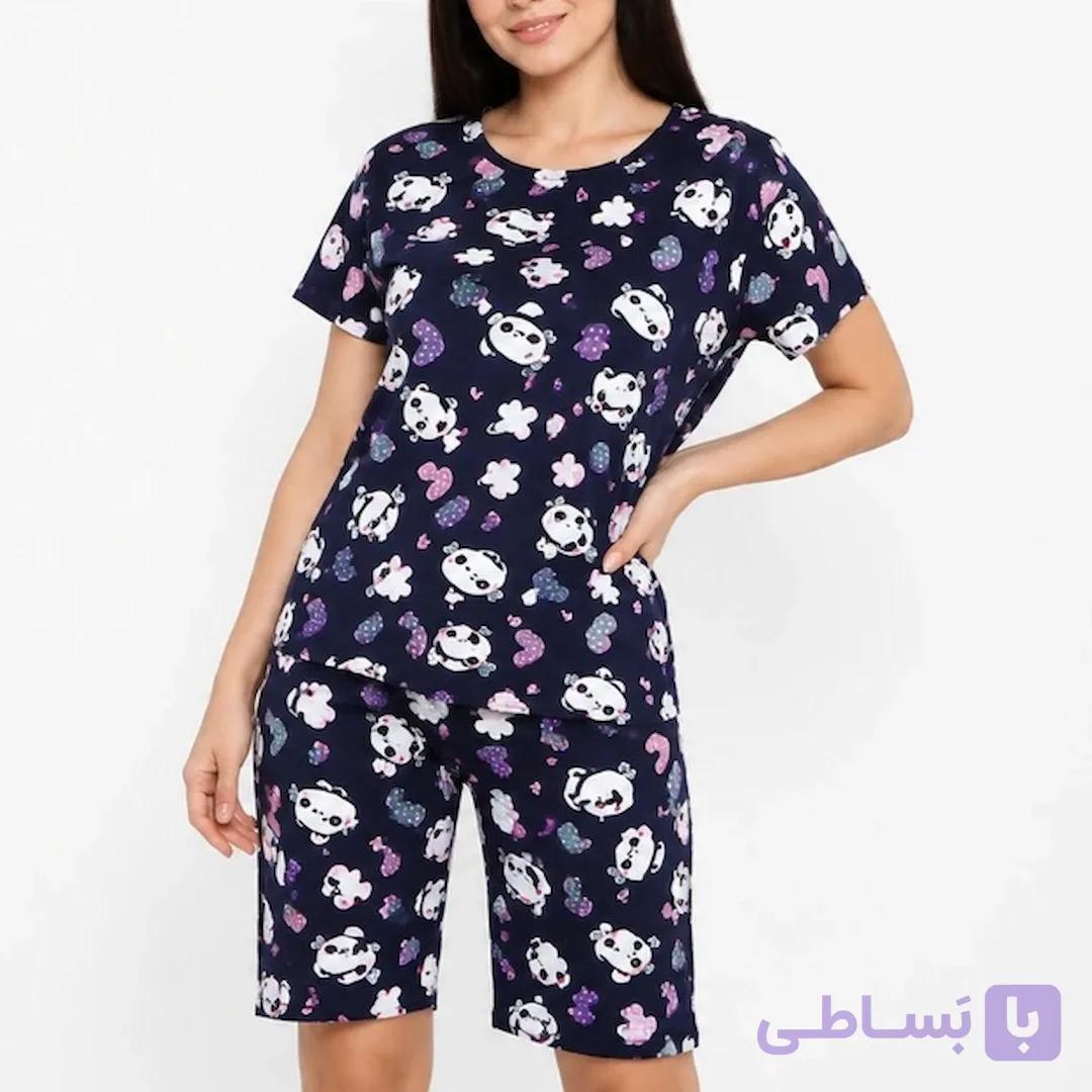 ست تی‌شرت شرتک زنانه صورتی کد MWTS100