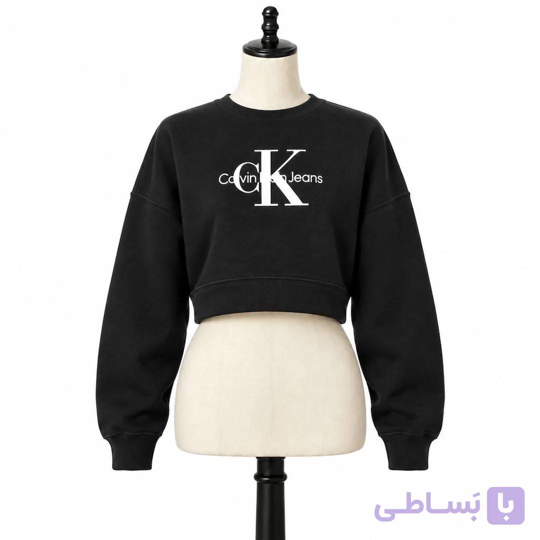 کراپ دورس زنانه مشکی طرح CK