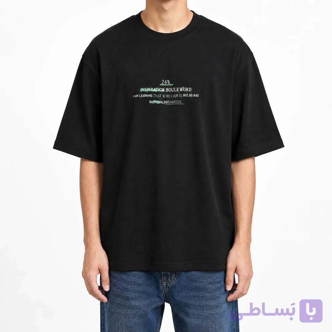 تی شرت مردانه inspiration مشکی کد MTMP101 — تصویر 1