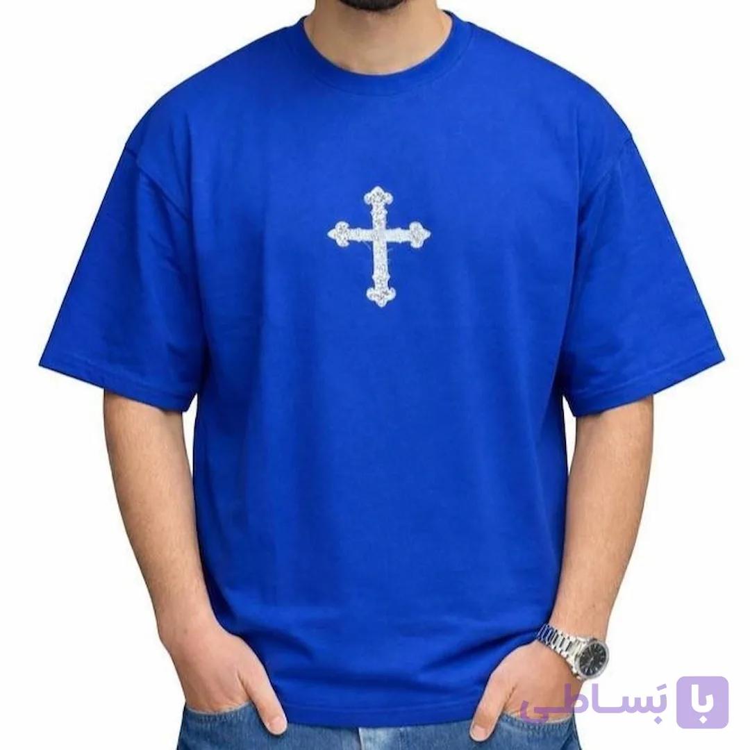 تی شرت زنانه cross آبی کد MT823 — تصویر 1