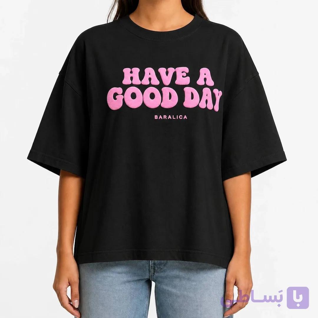 تی شرت زنانه GOOD DAY مشکی