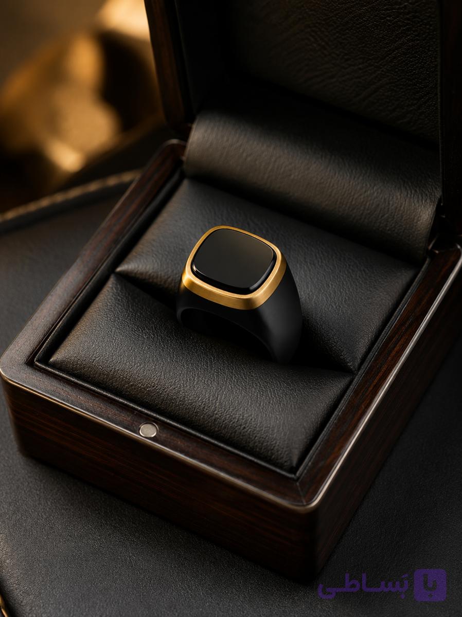 انگشتر لوکس مردانه مدل «پادشاه سیاه» (Montblanc Onyx Emperor)