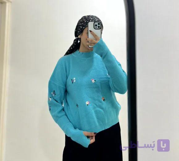 بافت گلدوزی کوتاه زنانه — تصویر 1