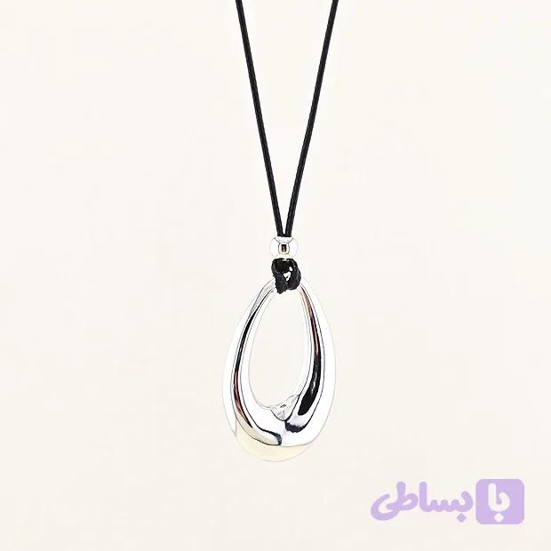 گردنبند قطره نقره‌ای کد M105