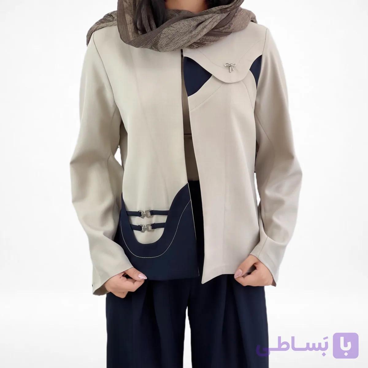 کت و شلوار سرمه ای،کرم بزایاق