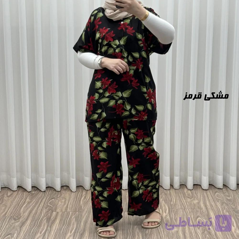 ست بلوز شلوارزنانه مدل پامچال A2154 — تصویر 1