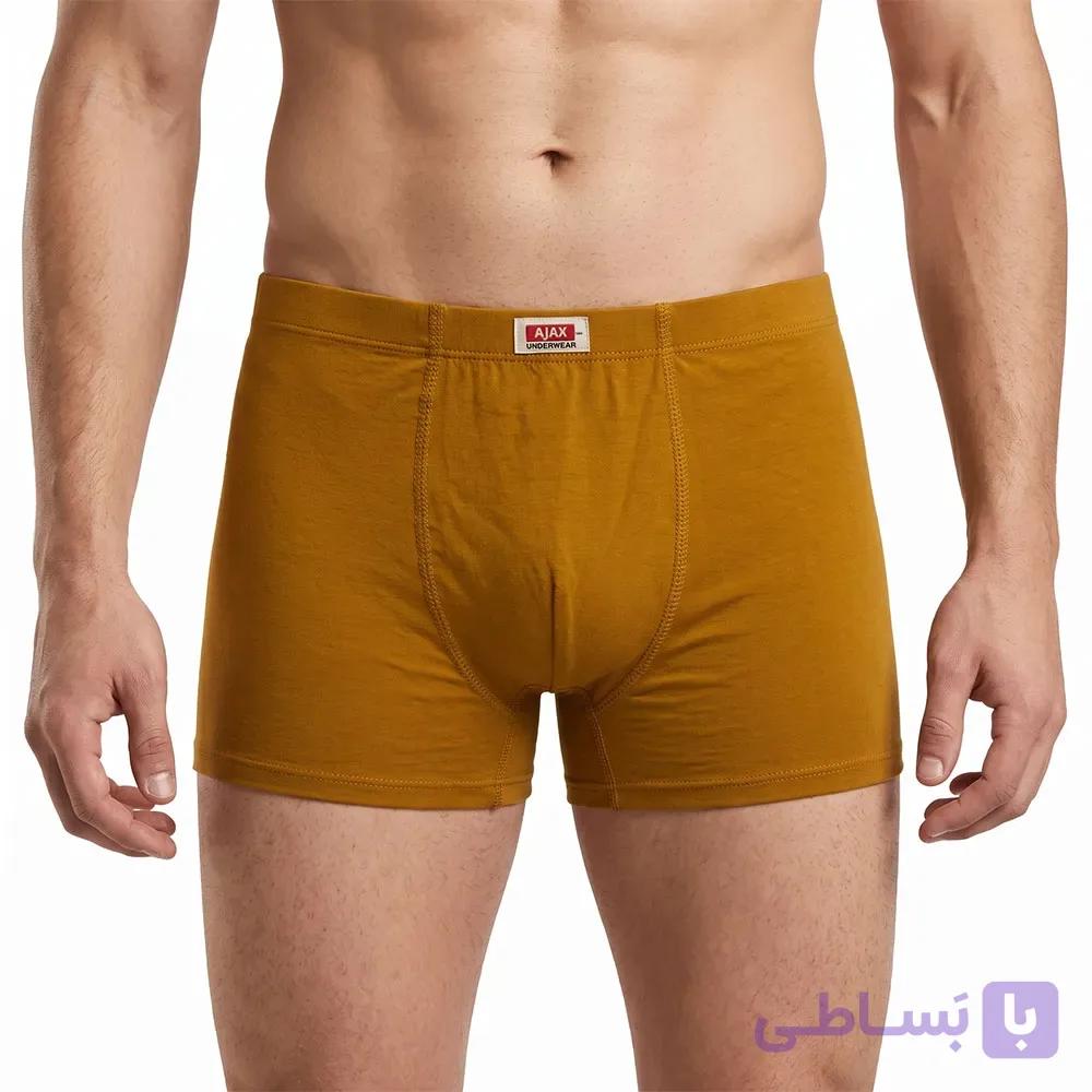شورت نیم پا مردانه اسپان و پنبه نسکافه ای