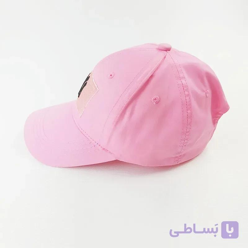 کلاه کپ کتان طرح NY رنگ صورتی سایز 58