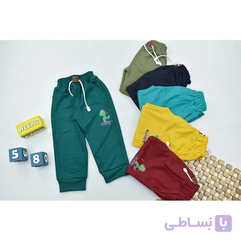 شلوار کبریتی پسرانه طرح تمساح سایز 2 تا 5 سال