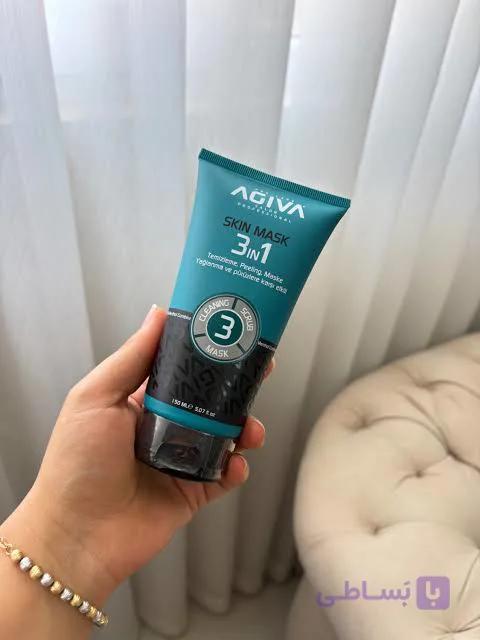 ماسک صورت آگیوا Agiva مدل 3in1 حاوی سالیسیلیک اسید برای انواع پوست حجم 150 میل