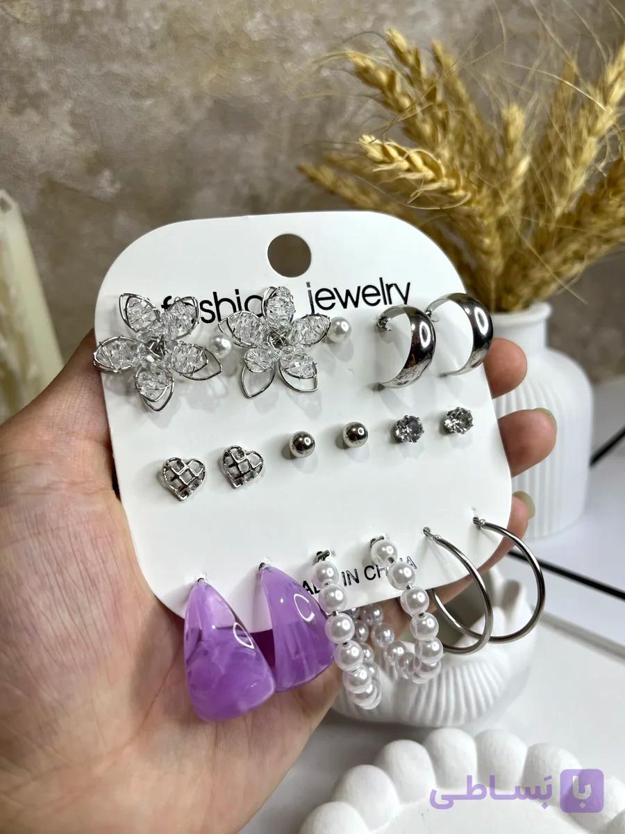 گوشواره میخی نقره ای بدون حساسیت