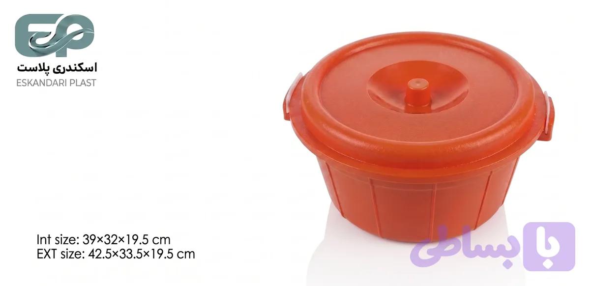 جانانی پلاستیکی سایز ۵۵ اسکندری پلاست (ظرف درب‌دار بزرگ نگهداری نان و مواد غذایی)