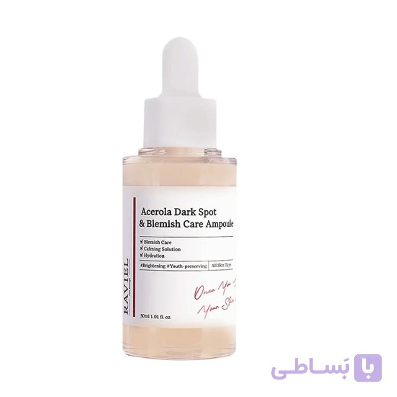 آمپول ضد لک و روشن کننده راویل Raviel Acerola Dark Spot &amp; Blemish Care Ampoule 30ml — تصویر 1
