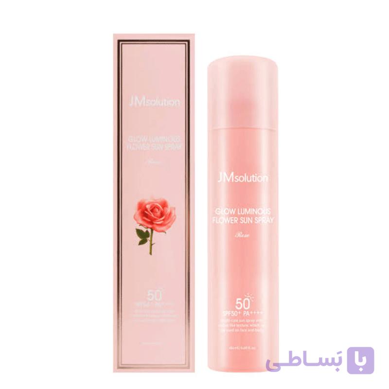 اسپری ضدآفتاب جی‌ام‌سلوشن Glow Luminous Rose Sun Spray SPF50 — تصویر 1