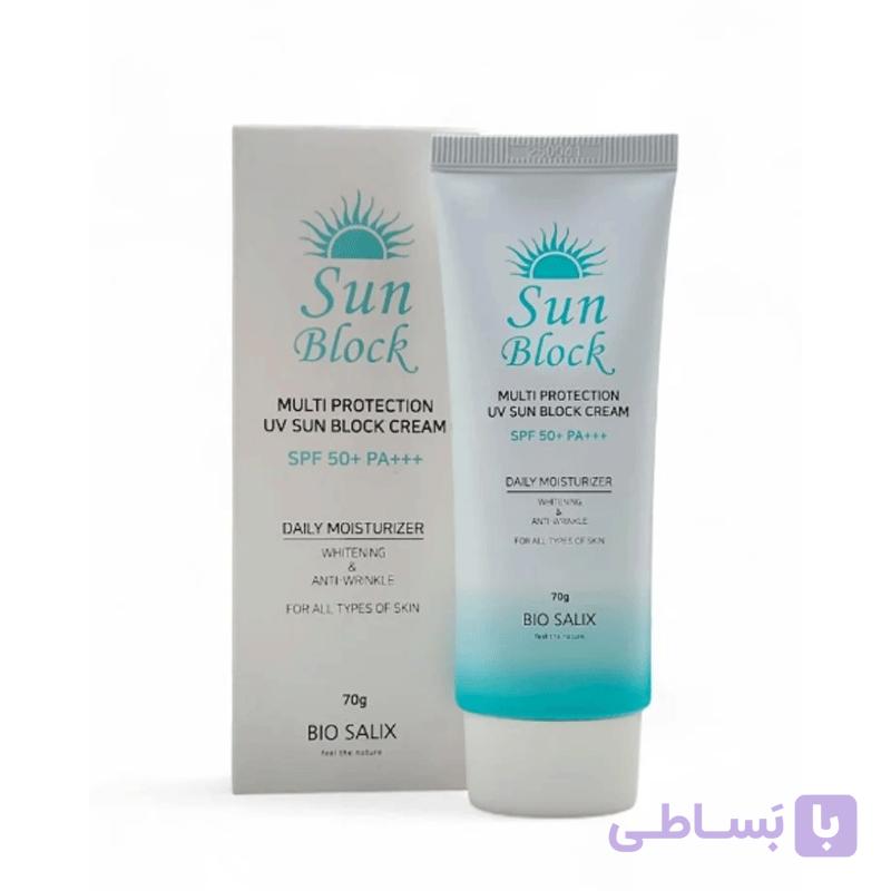 ضدآفتاب سبک و بی رنگ بایوسالیکس اصلBio salix sun block spf+50 — تصویر 1