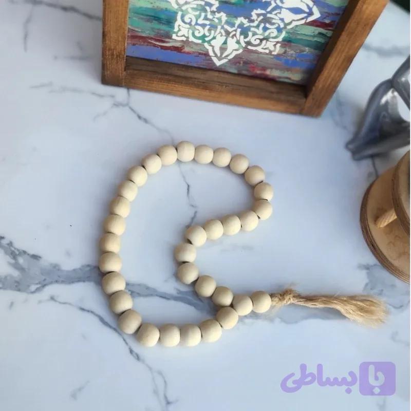 تسبیح دکوری چوبی مدل مهره ای تزئینی