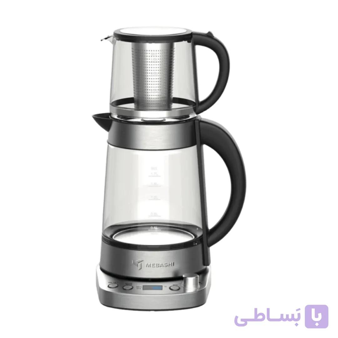 چای‌ساز مباشی مدل ME-TM307 با ظرفیت کتری 1.7 لیتر و قوری 1 لیتر — تصویر 1