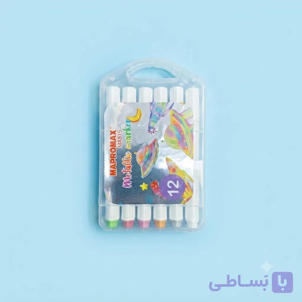ماژیک اکریلیک متالیک 12 رنگ مپرومکس — تصویر 1