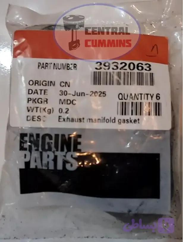 واشر اگزوز (منیفولد دود) کامینز 6CT گرافیتی نسوز - شماره فنی 3932063