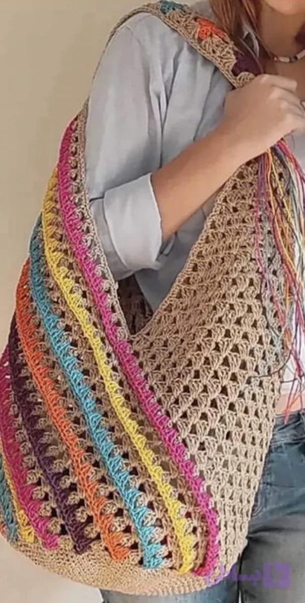 کیف بهاره مدل کیسه ای رافیا