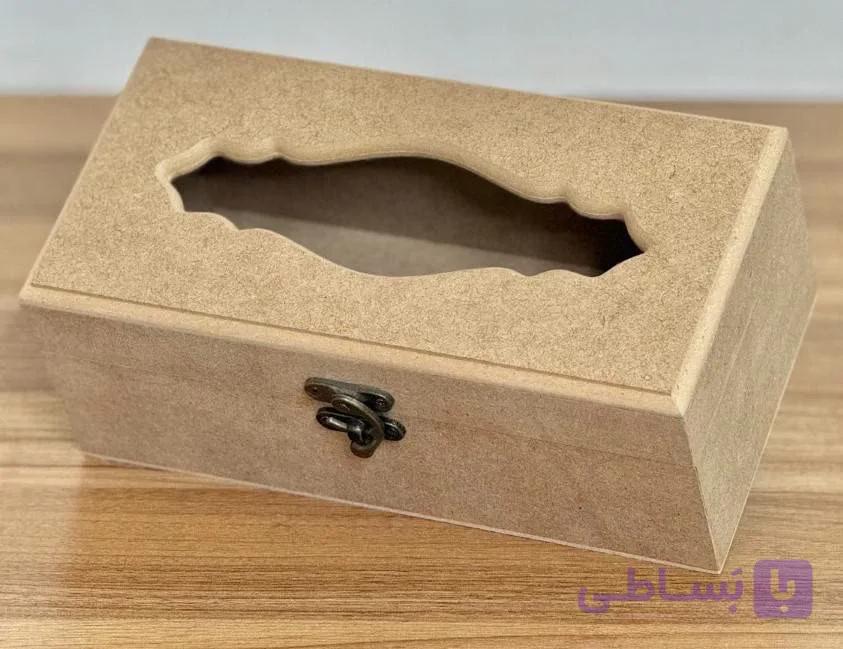 جعبه دستمال کاغذی ام دی اف مدل اسلیمی
