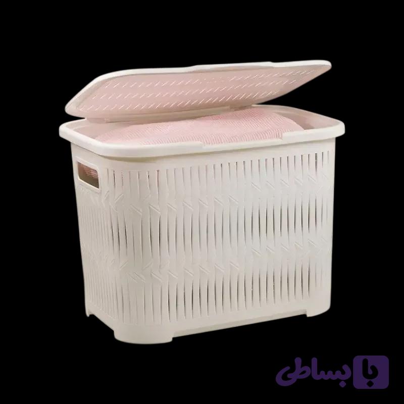سبد رخت دربدار کوتاه طرح بامبو لیمون کد 1512 — تصویر 1
