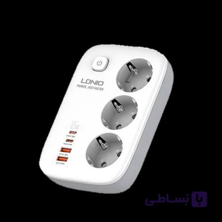 چندراهی برق 3 خانه ارت دار الدینیو مدل SE3436 با کابل 2 متری ( اورجینال ) — تصویر 1