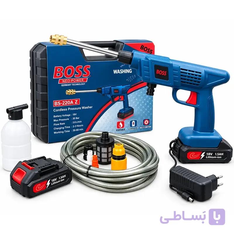 کارواش 22 بار شارژی 2 باطری 118 ولت BOSS — تصویر 1