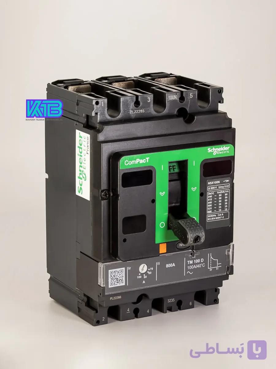 کلید اتوماتیک ۱۰۰ آمپر اشنایدر مدل NSX100N (اصل)
