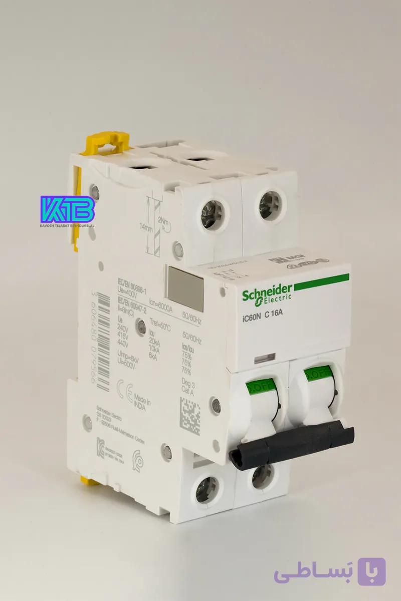 خرید کلید مینیاتوری اشنایدر 16 آمپر سری iC60N