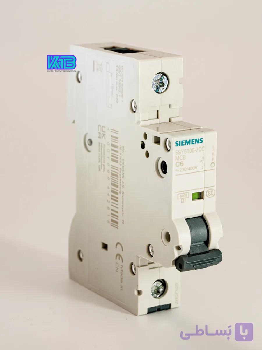 کلید مینیاتوری زیمنس 5SY6106-7CC تیپ C6 6kA