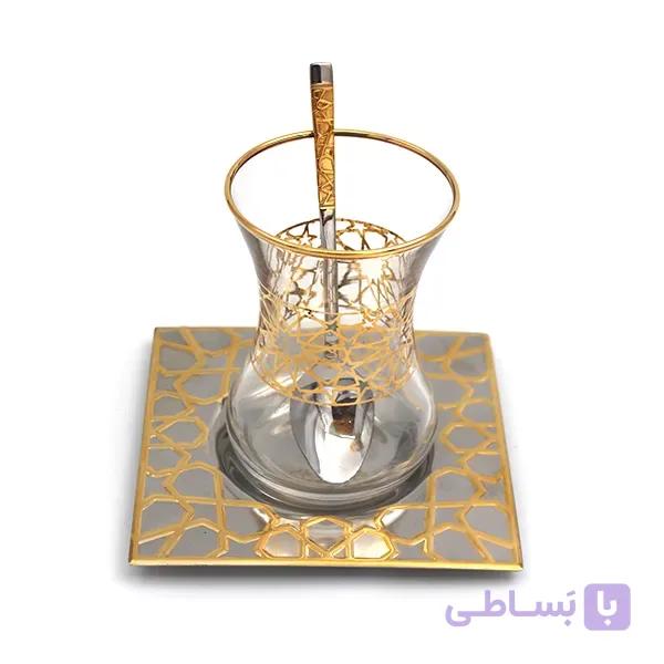 ست 18 پارچه چای مدل طلایی سلجوق — تصویر 1
