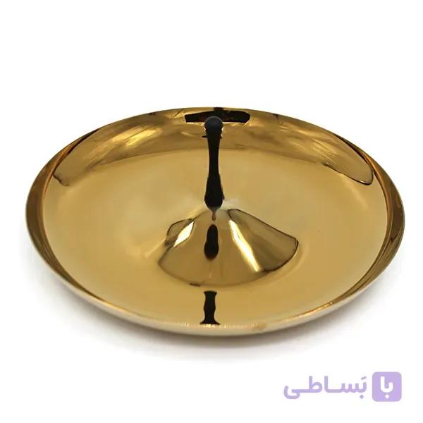 ظرف آجیل طلایی سایز متوسط دسته مشکی