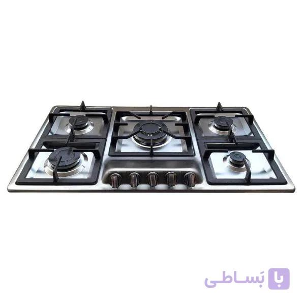 اجاق گاز صفحه ای توکار استیل اریکسان  مدل لوفرا اپکس پنج شعله ترموکوپل